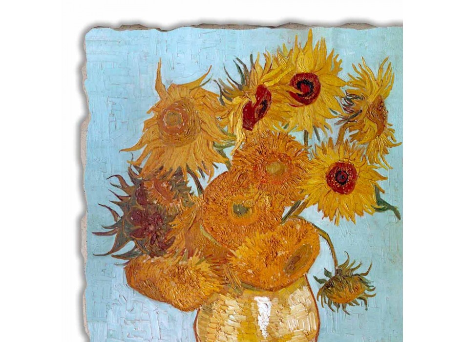 Grote Fresco handgemaakte Vincent Van Gogh &quot;Vaas van Zonnebloemen&quot;