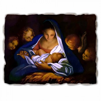 Grote Fresco gedaan in Italië Carlo Maratta &quot;Geboorte van Christus&quot; in 1650