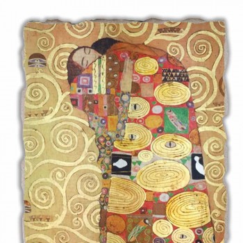 Grote Fresco gedaan in Italië Gustav Klimt &quot;De omhelzing&quot;