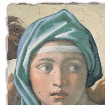 Grote Fresco gedaan in Italië Michelangelo &quot;Orakel van Delphi&quot;
