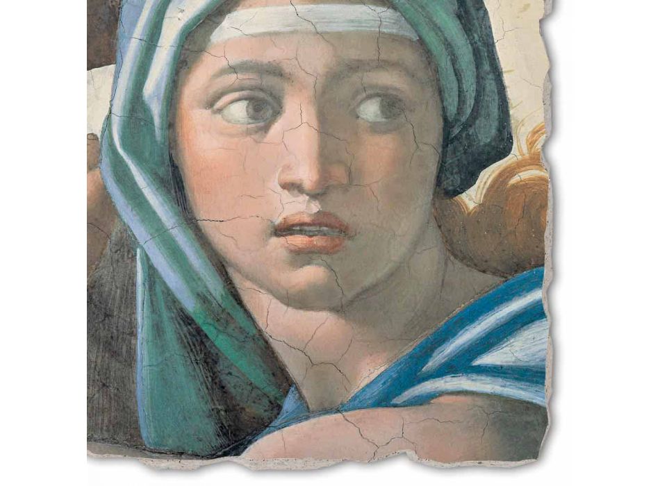 Grote Fresco gedaan in Italië Michelangelo &quot;Orakel van Delphi&quot; Viadurini