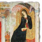 Grote Fresco Friar Ilario van Viterbo &quot;Aankondiging&quot; deel. Viadurini
