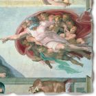 grote Michelangelo fresco &quot;De schepping van Adam&quot;, handgemaakte Viadurini