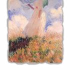 Great Fresco Monet &quot;Vrouw met een parasol naar links gedraaid&quot; Viadurini