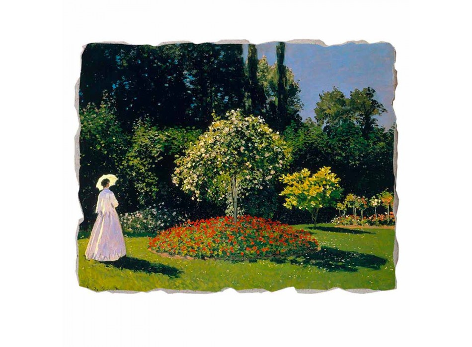 Great Fresco Monet &quot;Lady in Garden at Sainte-Adresse&quot;