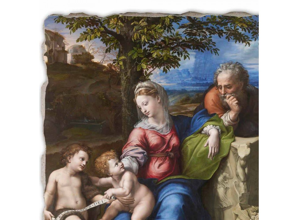 Grote Fresco R. Sanzio &quot;Heilige Familie onder de Eiken&quot;