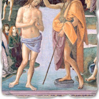 geweldige combinatie Perugino Fresco &quot;De doop van Christus&quot;
