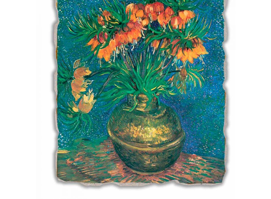 Grote Fresco Vincent Van Gogh &quot;Stilleven met Fritillaria&quot;