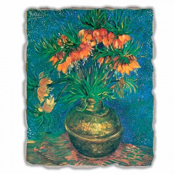 Grote Fresco Vincent Van Gogh &quot;Stilleven met Fritillaria&quot;