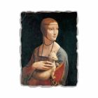 Fresco Leonardo da Vinci &quot;Dame met de hermelijn&quot; Viadurini