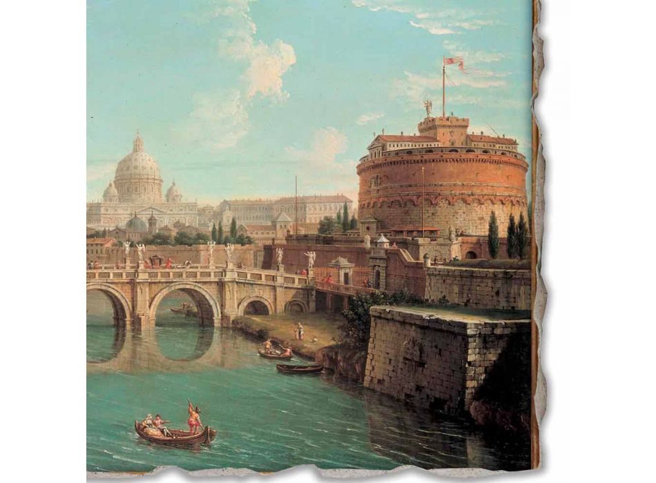 Fresco reproductie Antonio Joli &quot;Uitzicht van St. Peter&quot; Viadurini