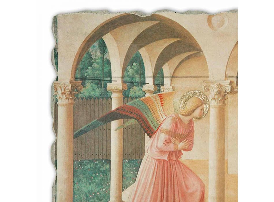 Beato Angelico Fresco reproductie &quot;Aankondiging&quot; handgemaakte Viadurini