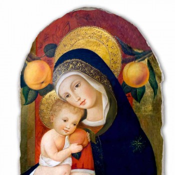 reproductie Fresco Carlo Crivelli &quot;Madonna en Kind&quot; XV eeuw