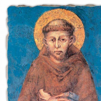 Fresco reproductie Cimabue &quot;San Francesco&quot; XIII eeuw