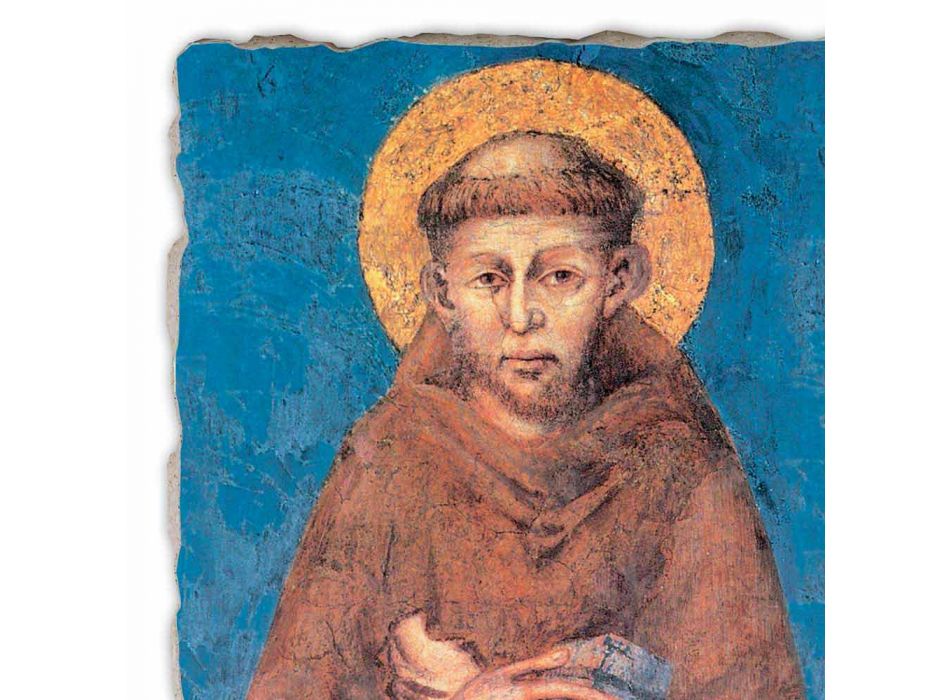 Fresco reproductie Cimabue &quot;San Francesco&quot; XIII eeuw Viadurini