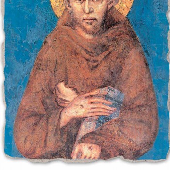 Fresco reproductie Cimabue &quot;San Francesco&quot; XIII eeuw
