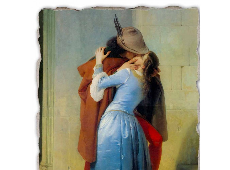 Fresco grote reproductie gedaan in Italië Hayez The Kiss