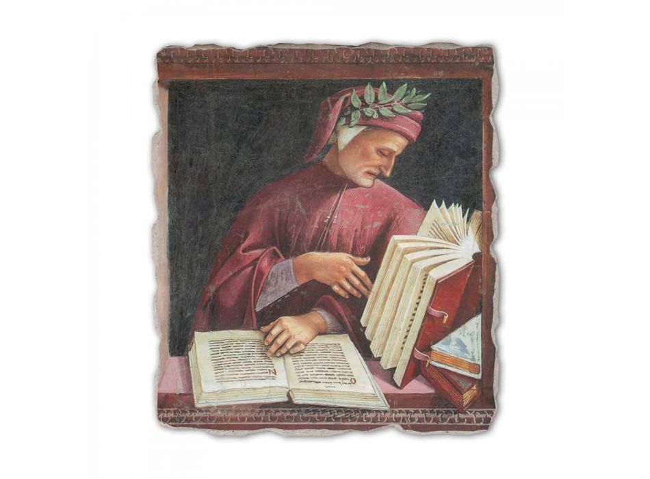 Fresco reproductie Luca Signorelli &quot;Dante Alighieri&quot; 1499-1502 Viadurini
