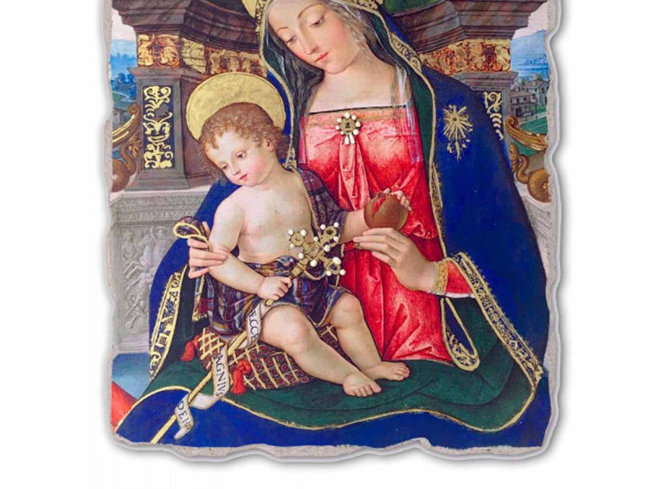 Fresco Pinturicchio spelen Pala van Santa Maria dei Fossi Viadurini