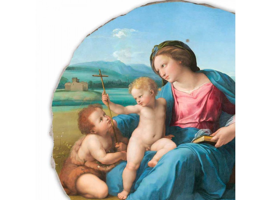 Fresco reproductie Raffaello Sanzio &quot;Alba Madonna&quot;, 1510 Viadurini