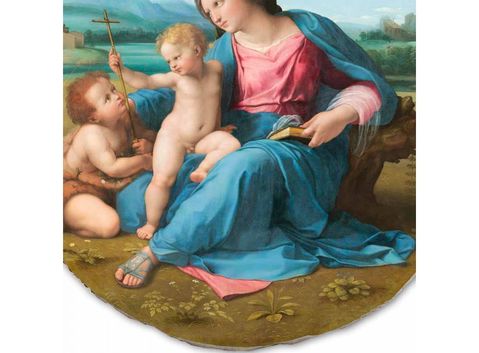 Fresco reproductie Raffaello Sanzio &quot;Alba Madonna&quot;, 1510 Viadurini