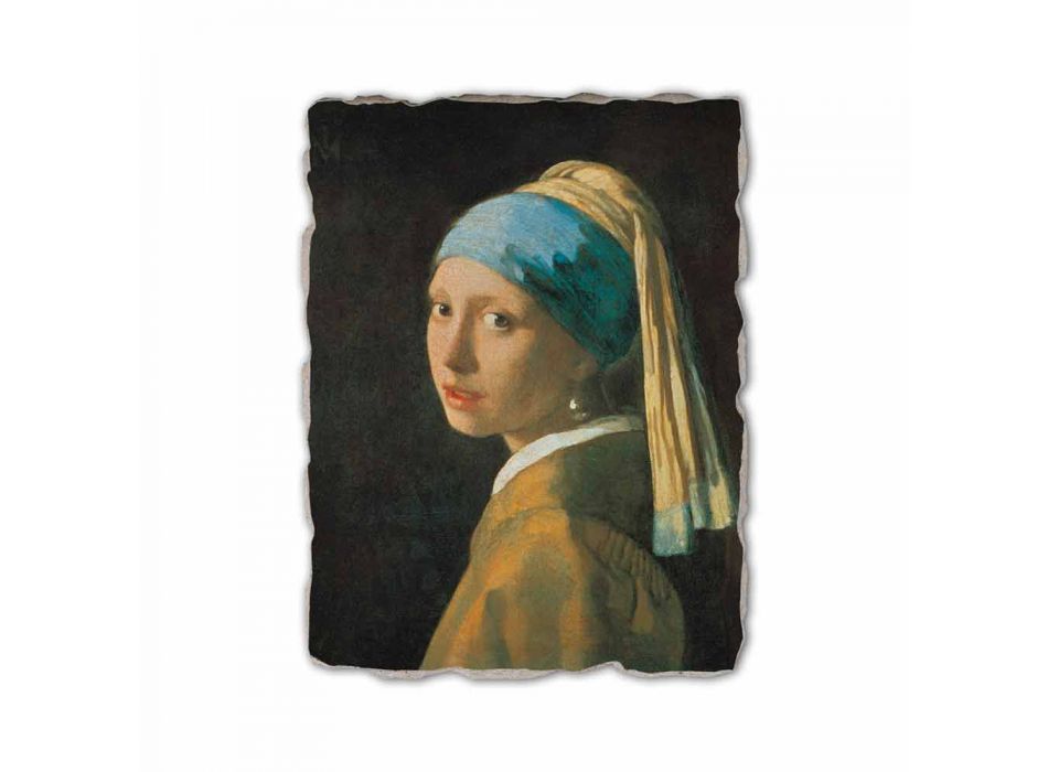 Fresco spelen Vermeer &quot;Meisje met een Tulband&quot; 1665 Viadurini