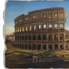 Vanvitelli Fresco &quot;Uitzicht van het Colosseum en de Boog van Constantine&quot; Viadurini
