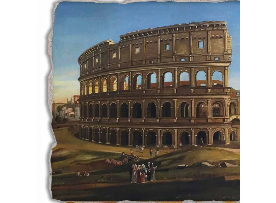 Vanvitelli Fresco &quot;Uitzicht van het Colosseum en de Boog van Constantine&quot;