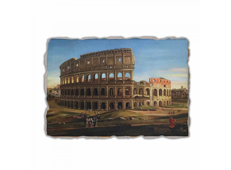 Vanvitelli Fresco &quot;Uitzicht van het Colosseum en de Boog van Constantine&quot;