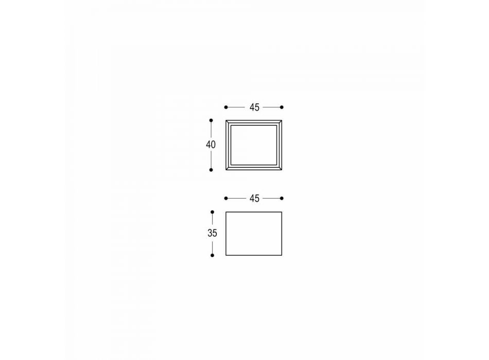 Modern design aanrechtblad vierkante stenen wastafel - Farartlav1 Viadurini