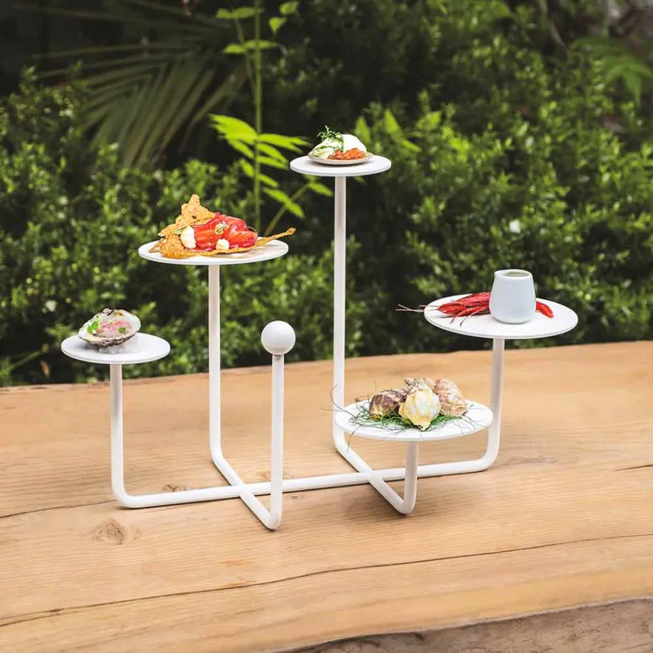 Design snoepjesstandaard in geverfd staal Made in Italy - Pennellope Viadurini