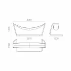 Hangmat in staal en zwart tuinontwerp Made in Italy - Cumberland Viadurini