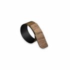 Ring servetring in hout en stof gemaakt in Italië - Abraham Viadurini