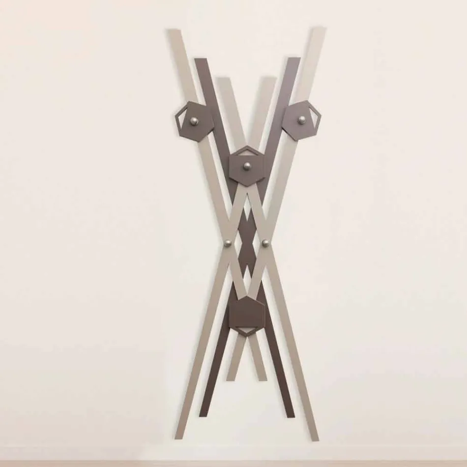 Wandhanger Modern Design Gekleurd Hout voor Entree - Picasso Viadurini