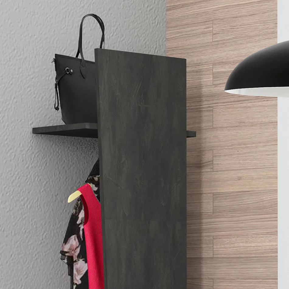 Design kapstok in wit hout, leisteen of beton - Fjona Viadurini