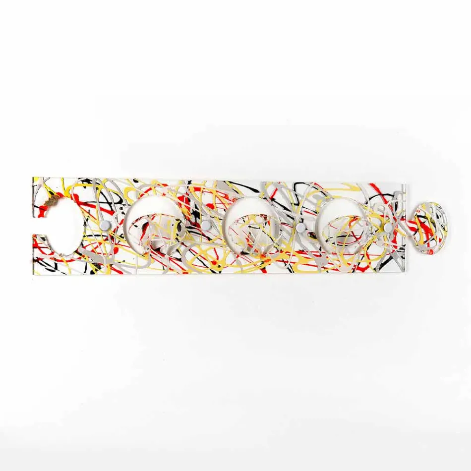 Design wandkleerhanger in drievoudig gekleurd plexiglas 2 stuks - Fratack Viadurini