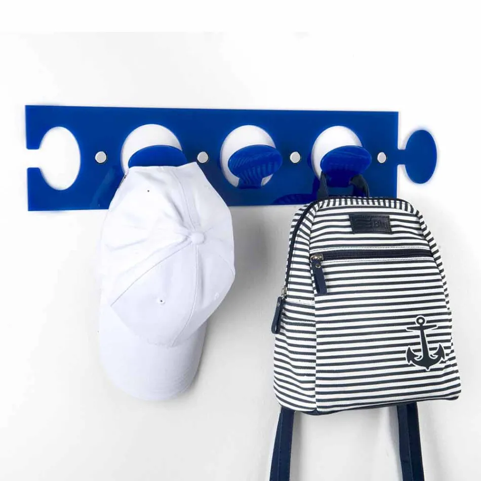 Design wandkleerhanger in drievoudig gekleurd plexiglas 2 stuks - Fratack Viadurini