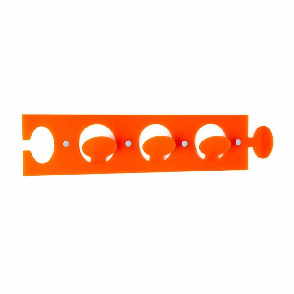 Design wandkleerhanger in drievoudig gekleurd plexiglas 2 stuks - Fratack Viadurini