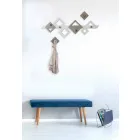 Witte en beige houten muurhanger Modern geometrisch ontwerp - Klimt Viadurini