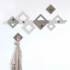 Witte en beige houten muurhanger Modern geometrisch ontwerp - Klimt Viadurini