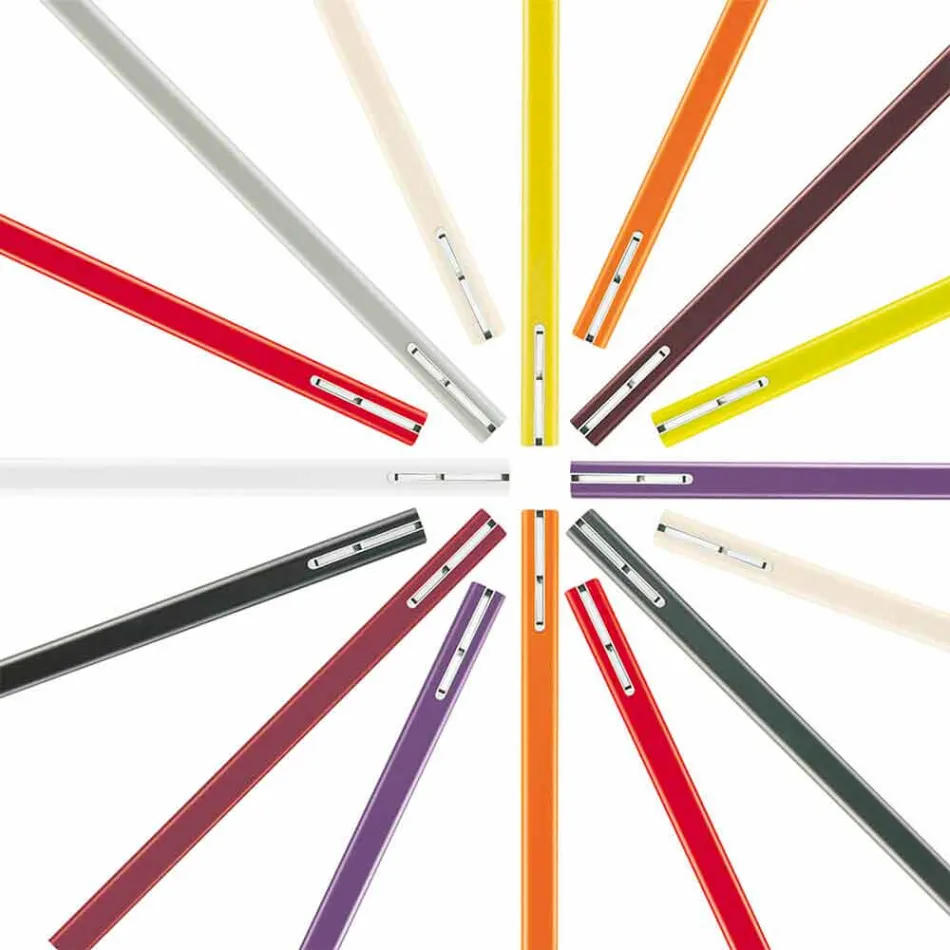 Wandkleerhanger in gelakt Mdf met dubbele haak Made in Italy - Mercury Viadurini