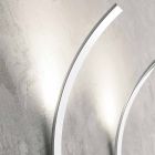 Metalen wandkleerhanger met 2 haken en ledlamp Made in Italy - Osmio Viadurini