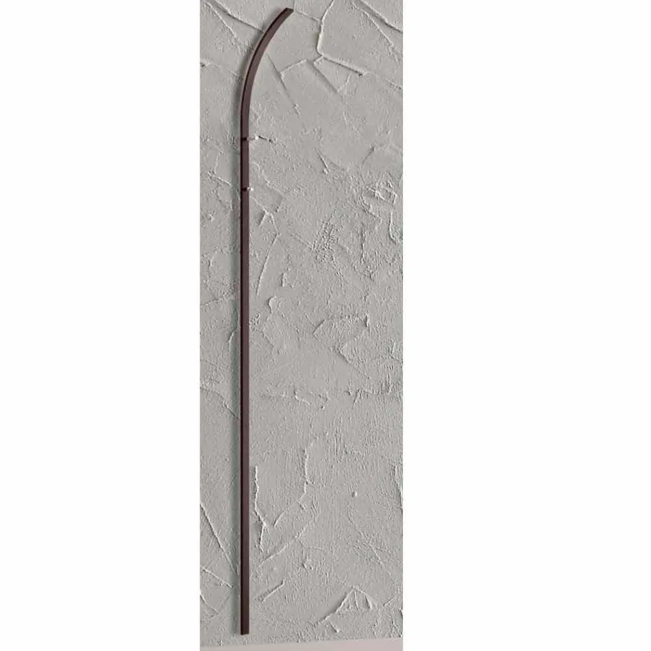 Metalen wandkleerhanger met 2 haken en ledlamp Made in Italy - Osmio Viadurini