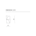 Alisea driekleurige metalen wandkapstok met schuine details Viadurini