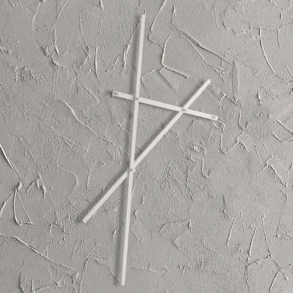 Wandkapstok in geverfd metaal met 5 pinnen Made in Italy - Olmium Viadurini