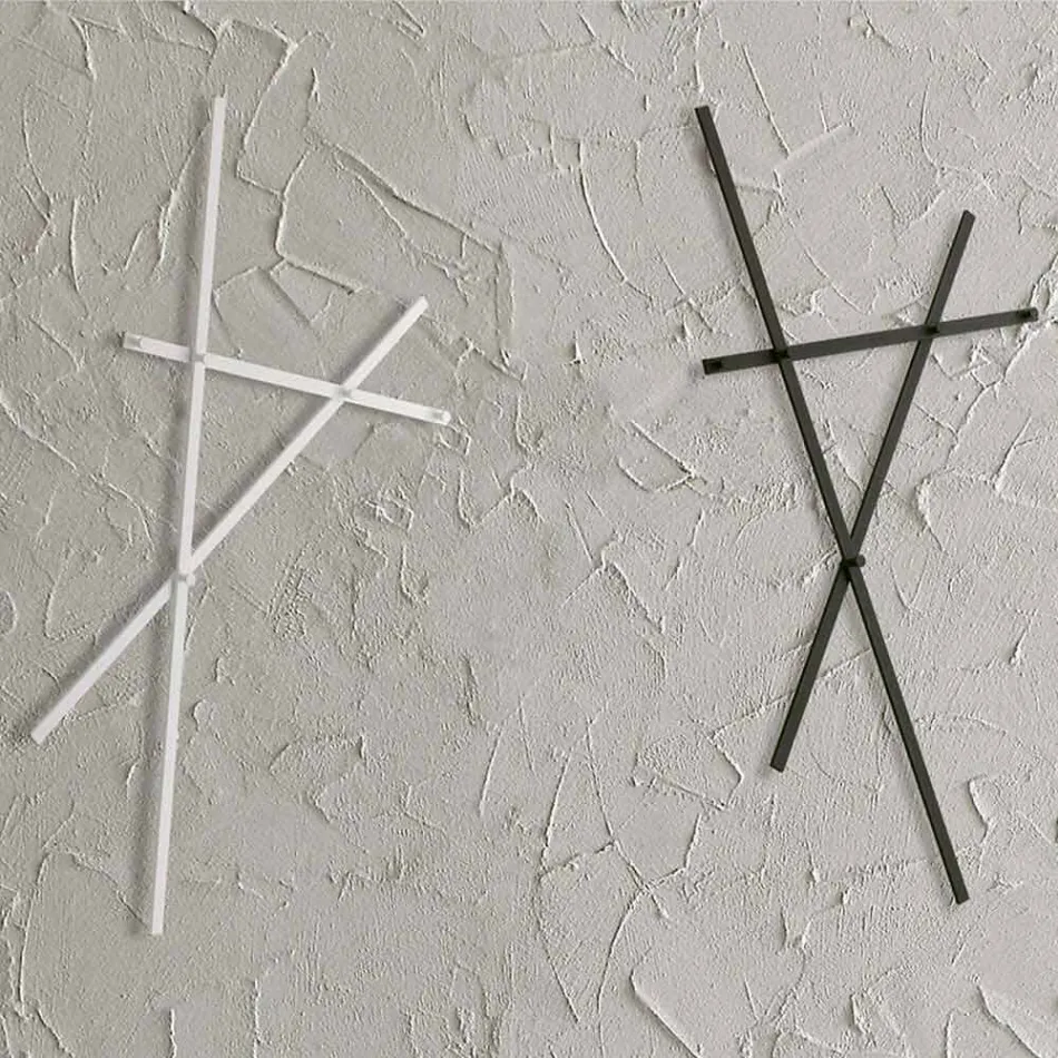 Wandkapstok in geverfd metaal met 5 pinnen Made in Italy - Olmium Viadurini