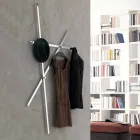 Wandkapstok in geverfd metaal met 5 pinnen Made in Italy - Olmium Viadurini