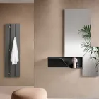 Wandkapstok van gelakt melamine met vijf metalen haken - Lunis Viadurini