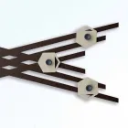 Modern design wandkapstok in gekleurd gelakt hout - Picassino Viadurini