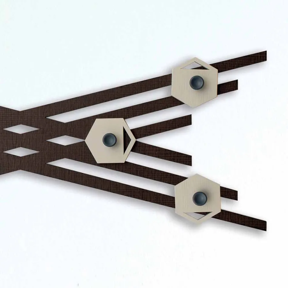 Modern design wandkapstok in gekleurd gelakt hout - Picassino Viadurini